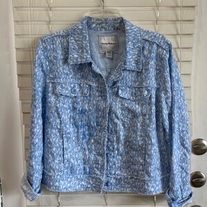 Tommy Bahama Blue and White Patterned Jacket